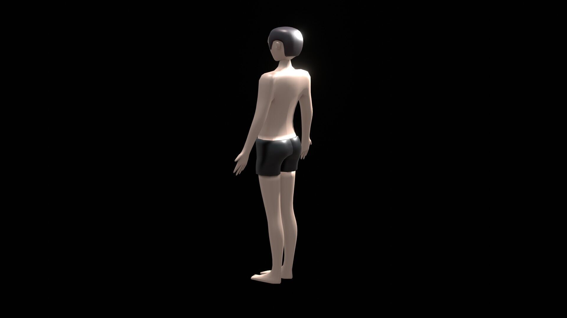 character low poly cartoon male citizen Low-poly 3D model_4