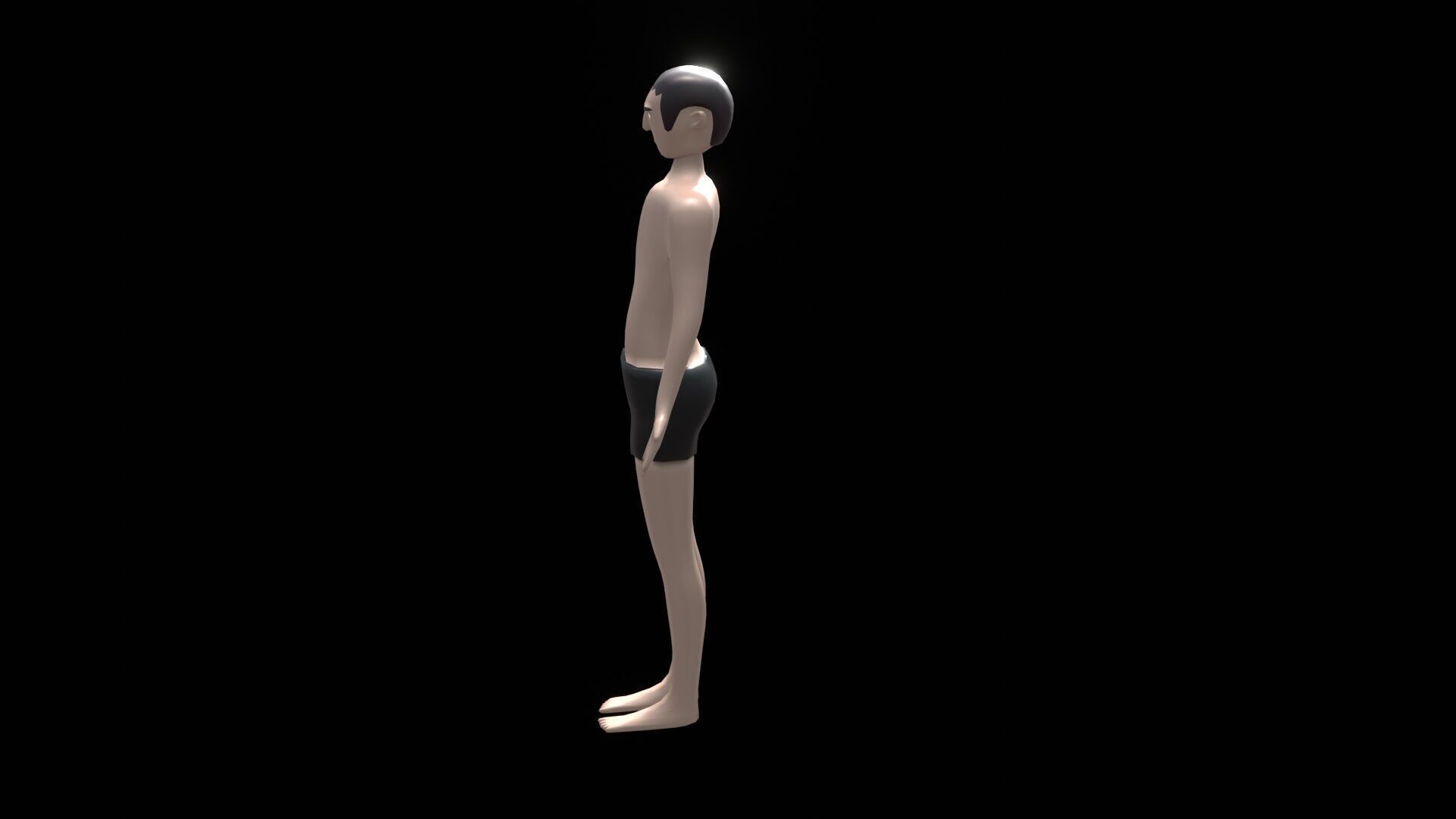 character low poly cartoon male citizen Low-poly 3D model_3