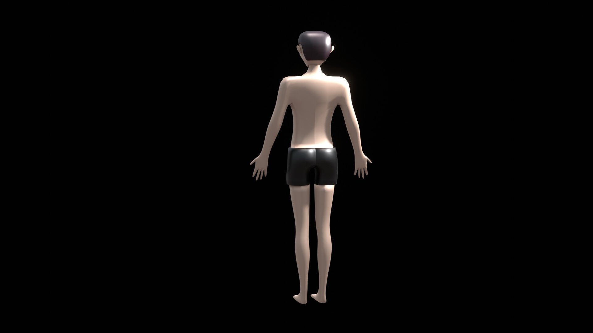 character low poly cartoon male citizen Low-poly 3D model_5