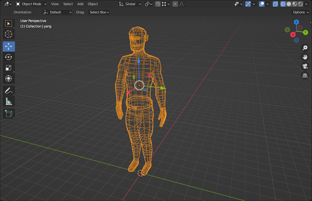low poly male cartoon character citizen Low-poly 3D model_2