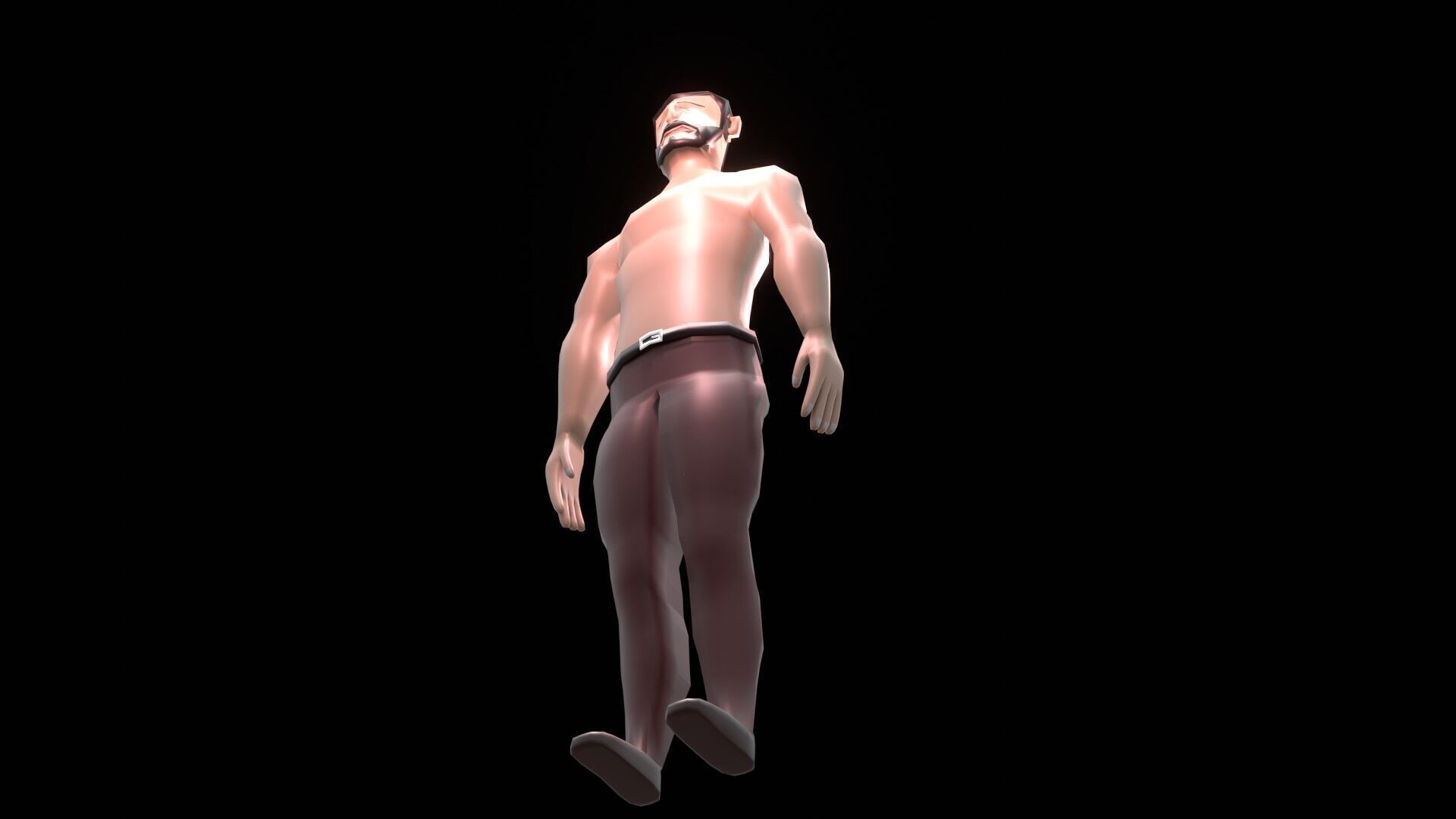 low poly male cartoon character citizen Low-poly 3D model_11