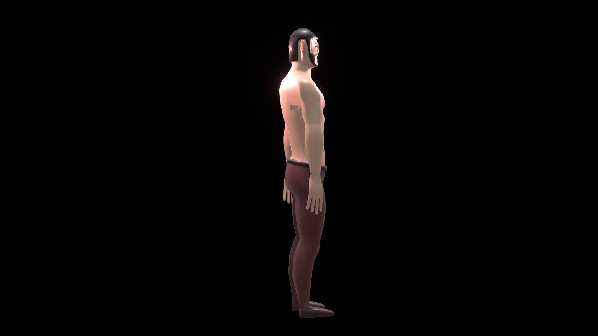 low poly male cartoon character citizen Low-poly 3D model_7