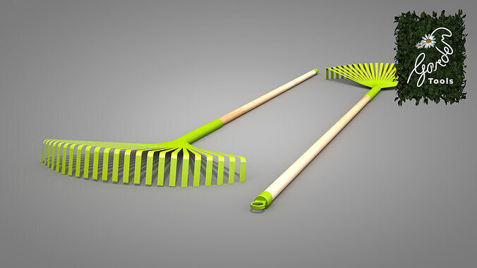 Garden Broom 3D model