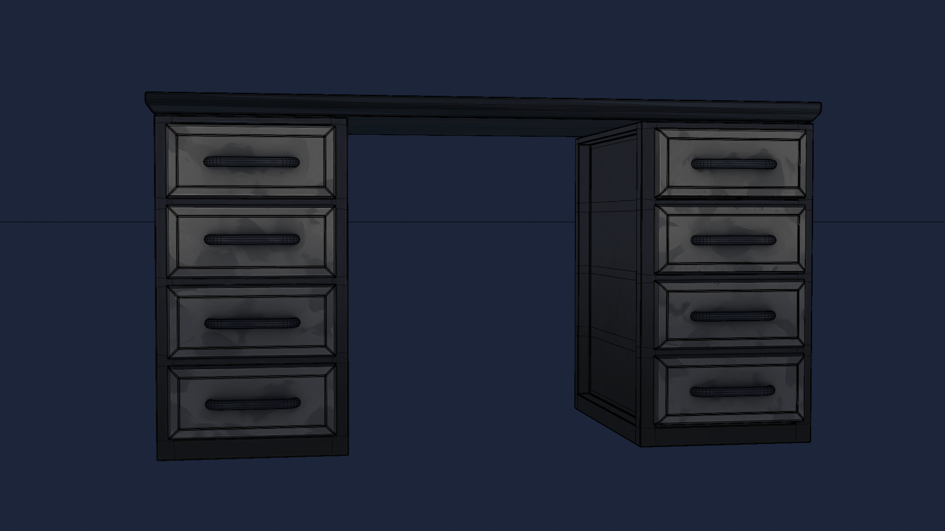 Stylised Table Low-poly 3D model_7