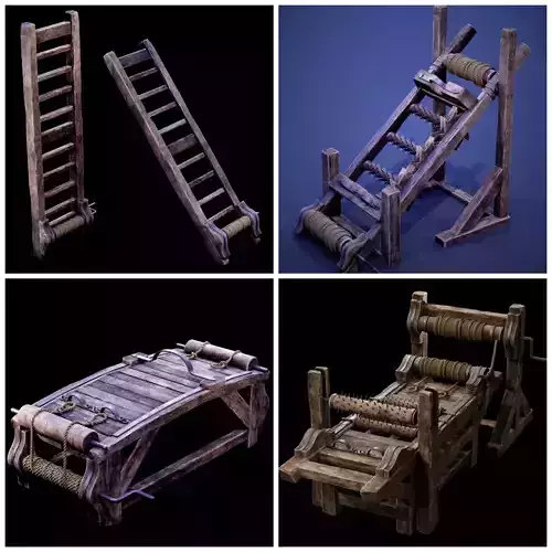 REAL-TIME MEDIEVAL TORTURE DEVICES - NANITE GAME-READY PACK 3D Model Collection