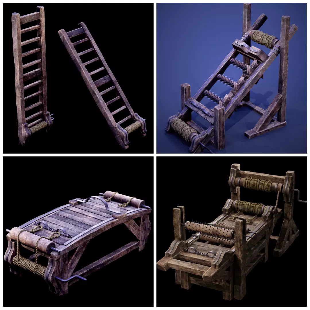 REAL-TIME MEDIEVAL TORTURE DEVICES - NANITE GAME-READY PACK 3D Model Collection_0
