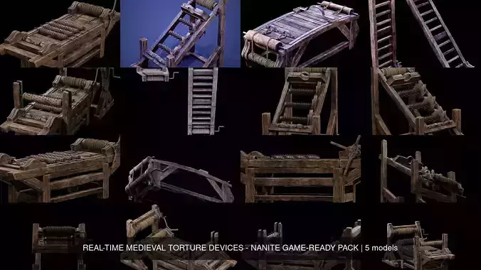 REAL-TIME MEDIEVAL TORTURE DEVICES - NANITE GAME-READY PACK