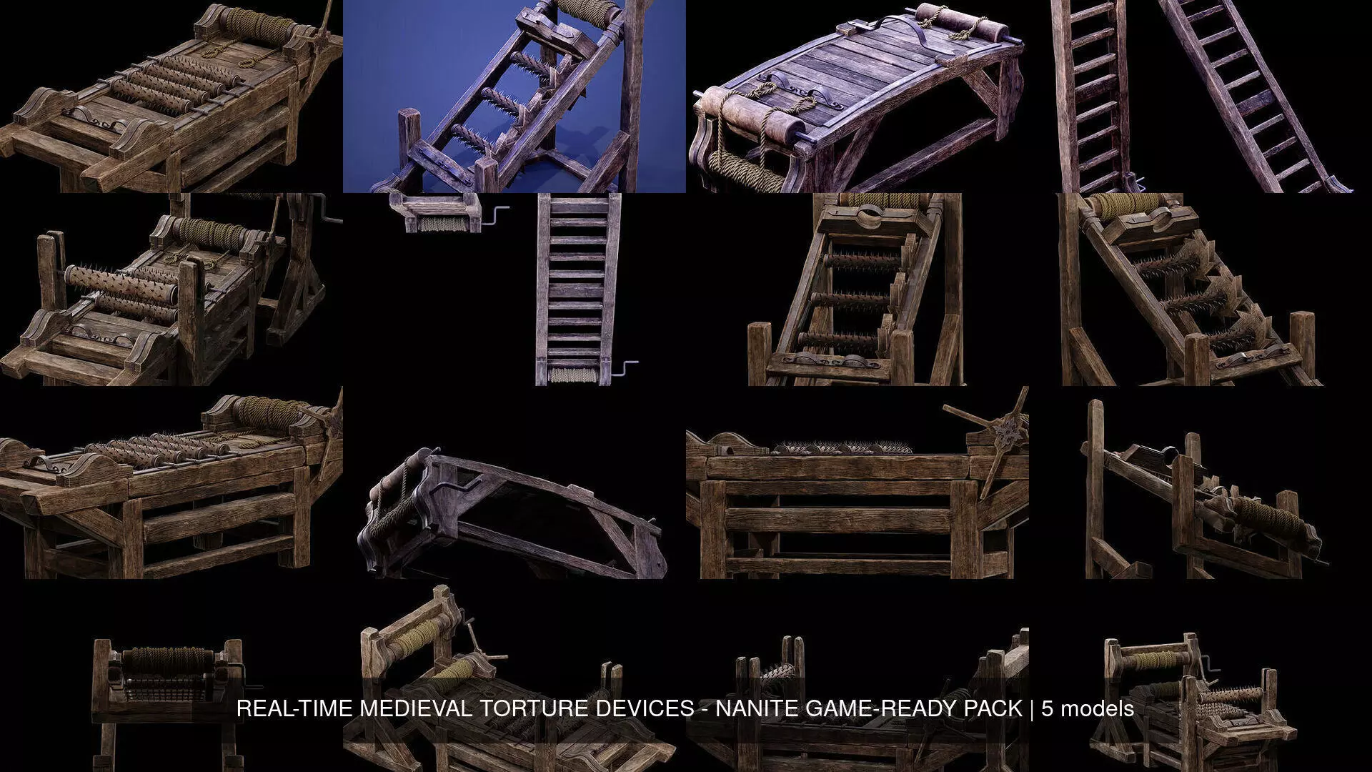 REAL-TIME MEDIEVAL TORTURE DEVICES - NANITE GAME-READY PACK 3D Model Collection_6