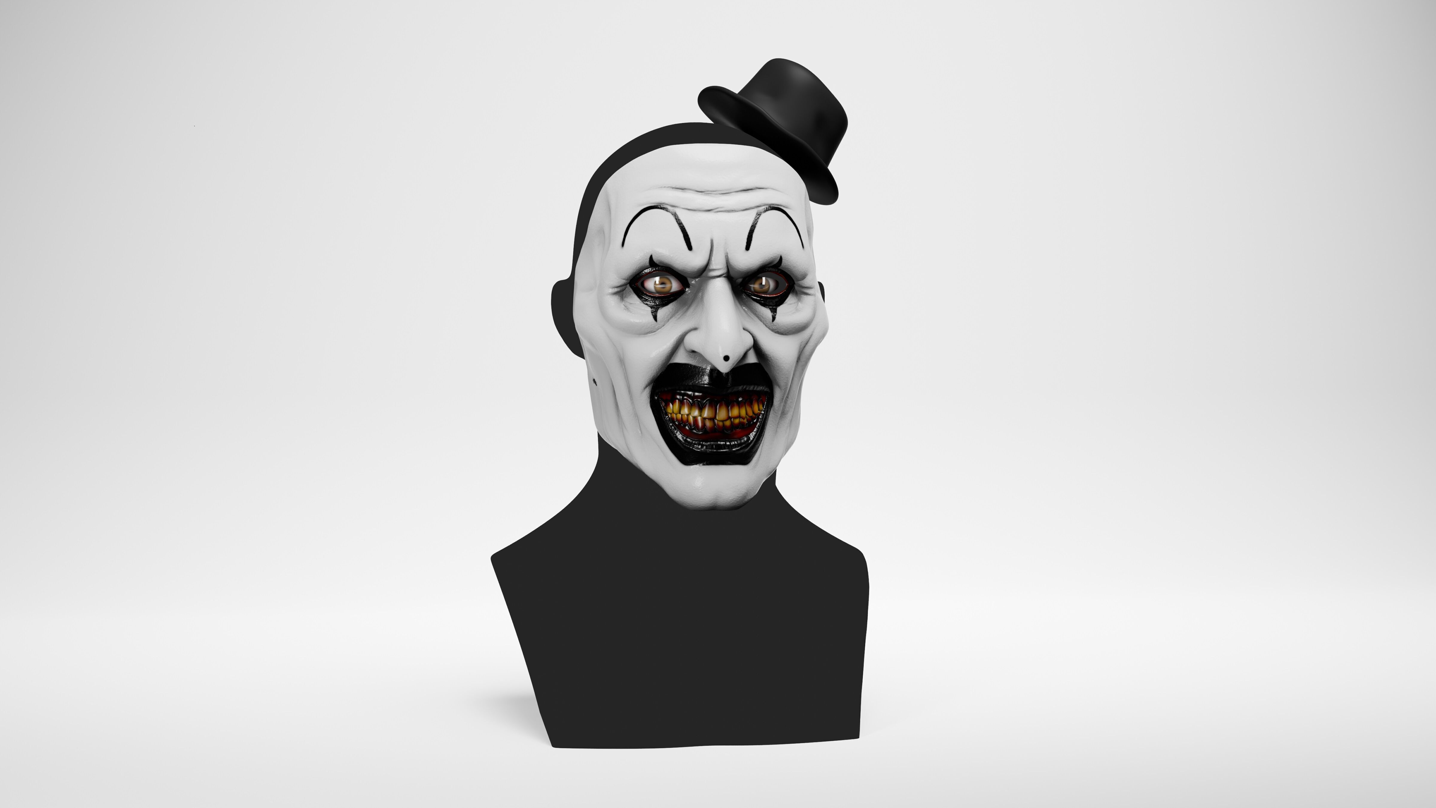 Terrifier Art The Clown Mask 3D print model_2