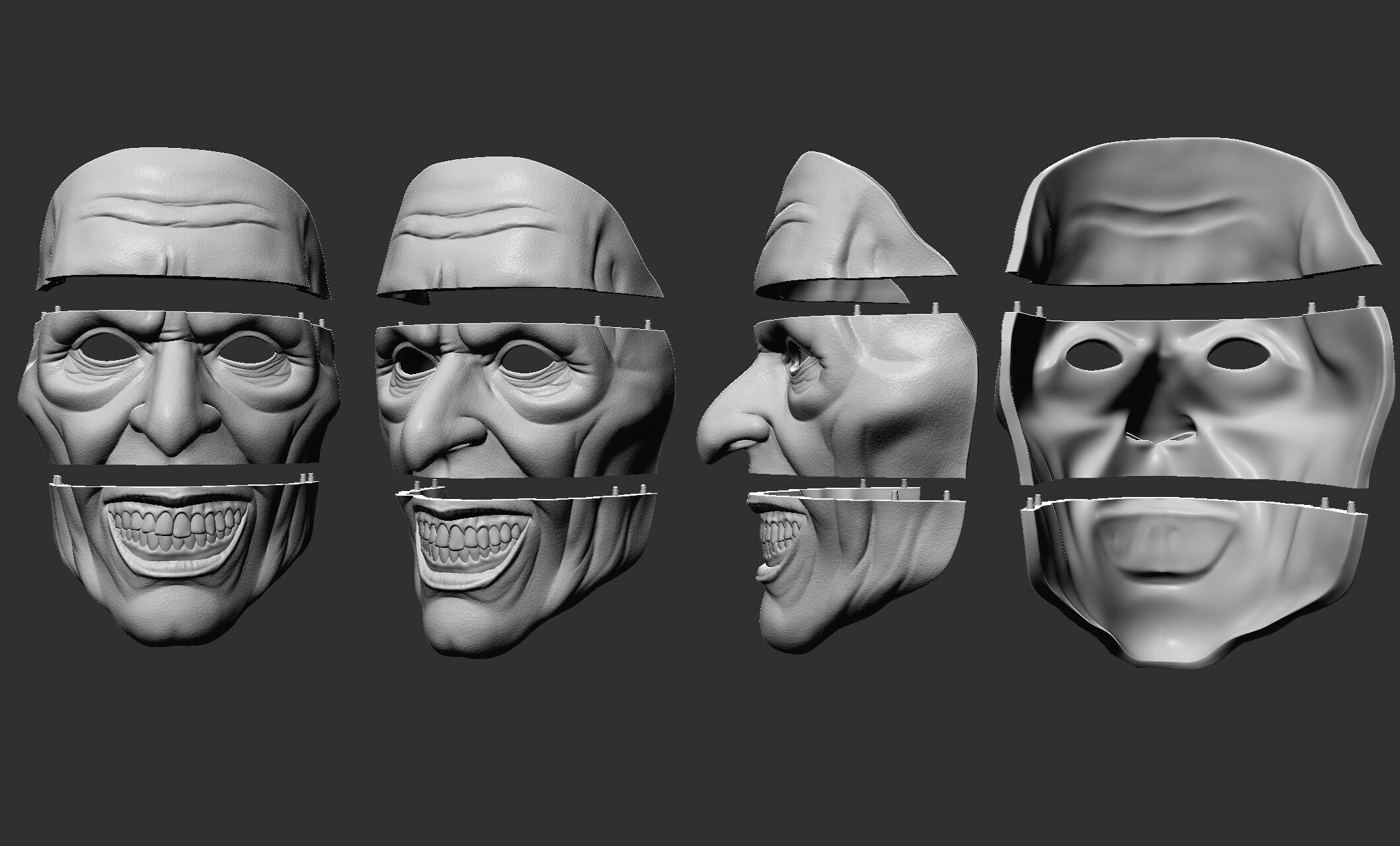 Terrifier Art The Clown Mask 3D print model_7