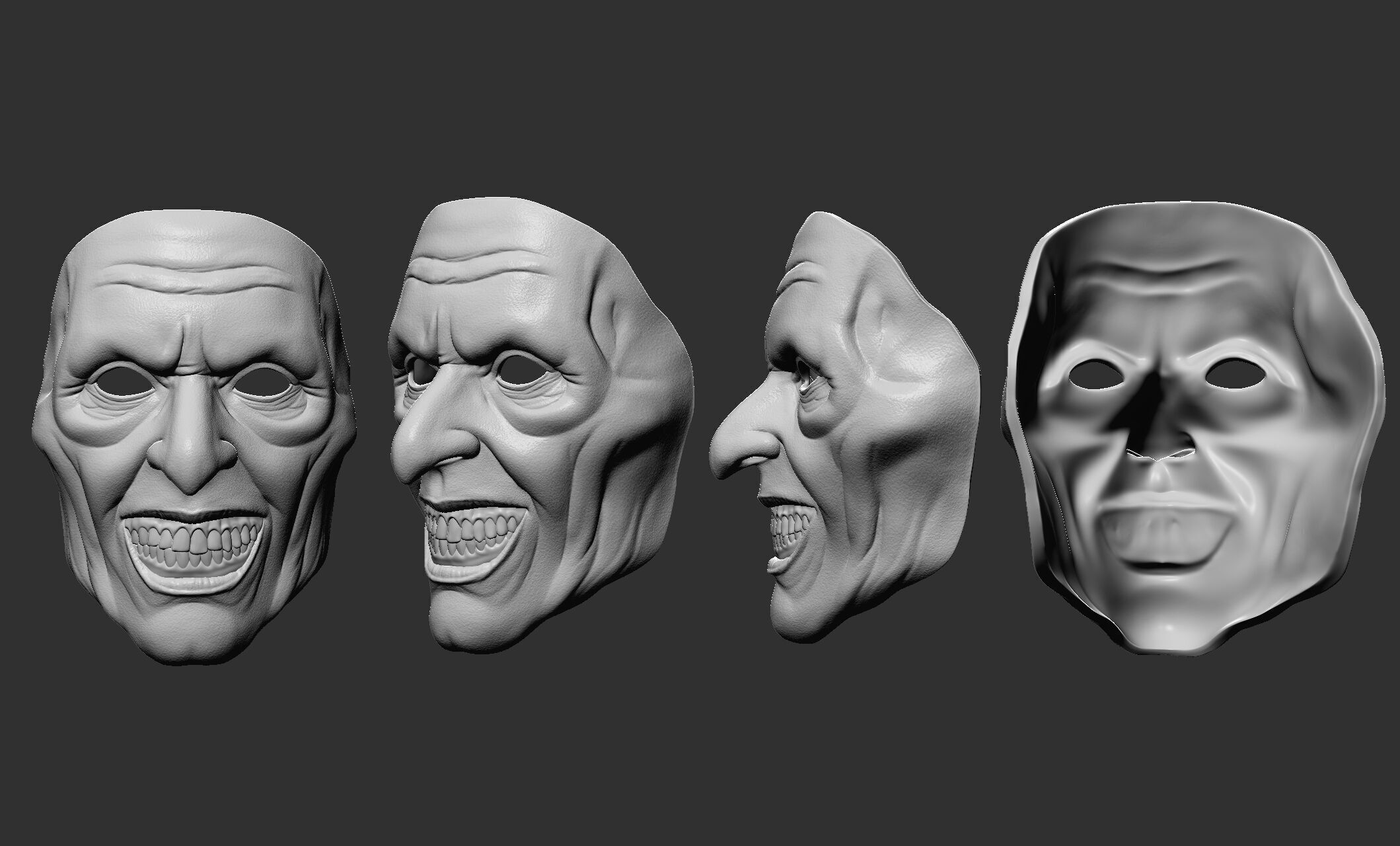Terrifier Art The Clown Mask 3D print model_6