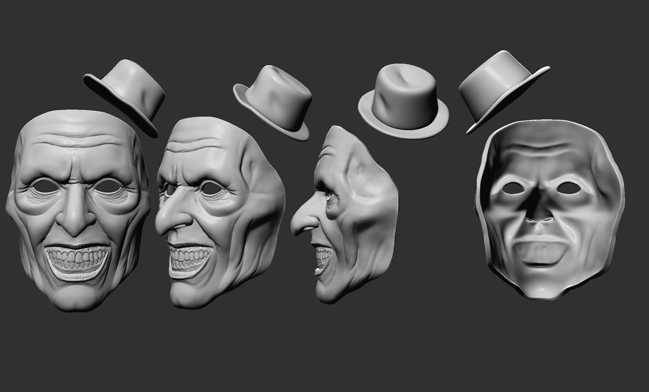 Terrifier Art The Clown Mask 3D print model_4