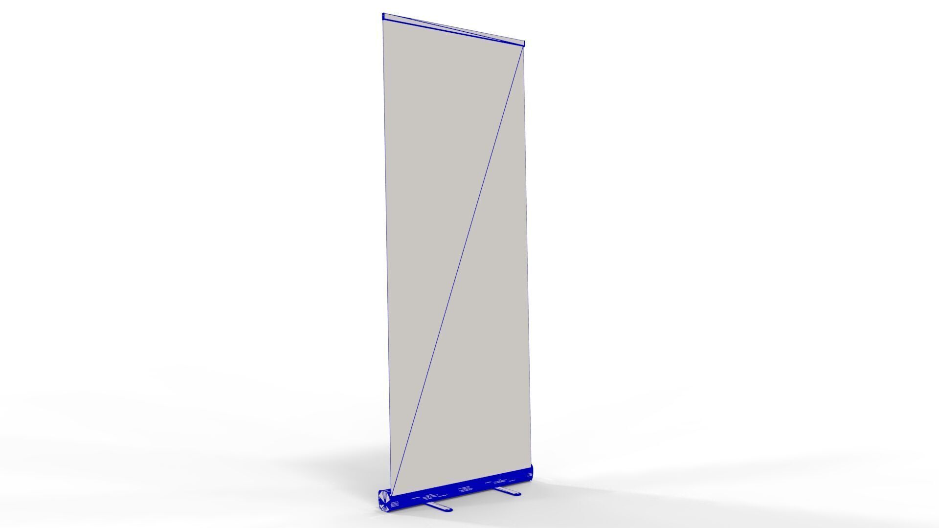Roll-up graphic banner 80x200 3D model_7