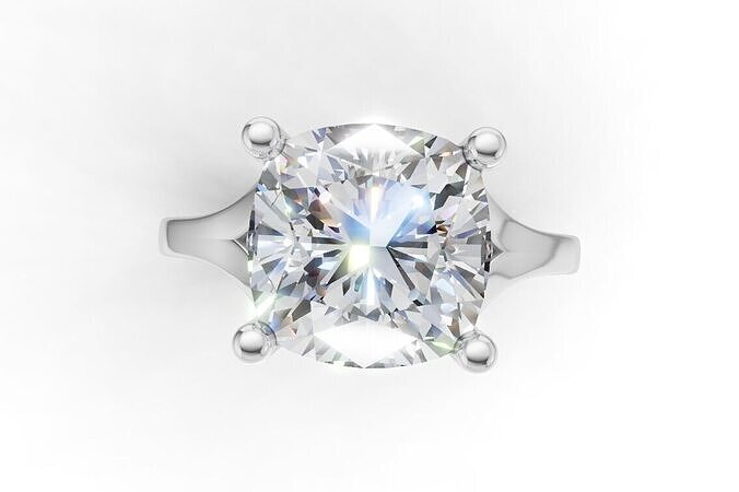 Elegant Solitaire Ring 3D print model