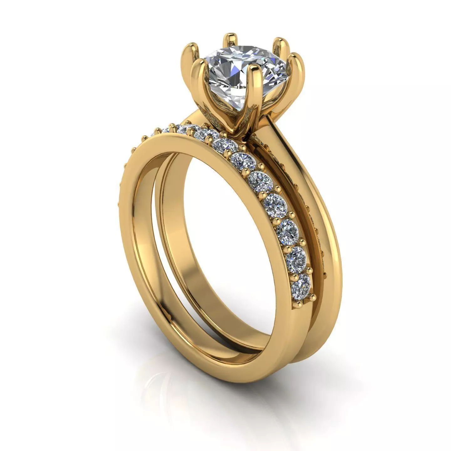 Strong Love Wedding Ring V2334 3D print model