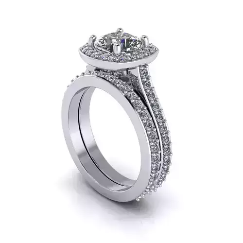 Woman Wedding Ring Set V2 Ew