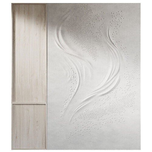 Panel french fleur 3D model