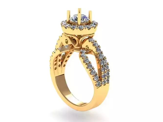 Woman Tension Wedding Ring 604 3D print model