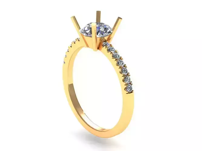 Solitaire Love Wedding Ring 594