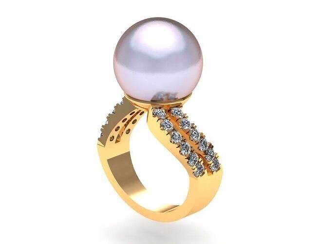 Great Pear Diamond Ring 590 3D print model