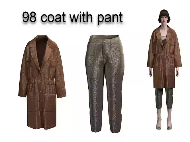 98 coat with pant 3D print model