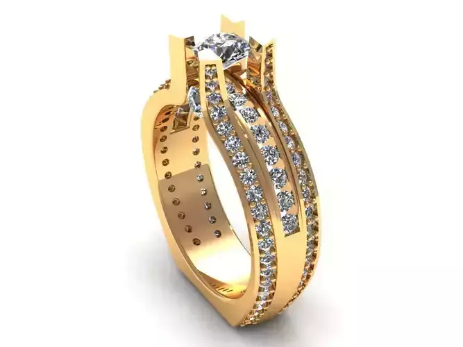 Tension Woman Wedding Ring 292 3D print model