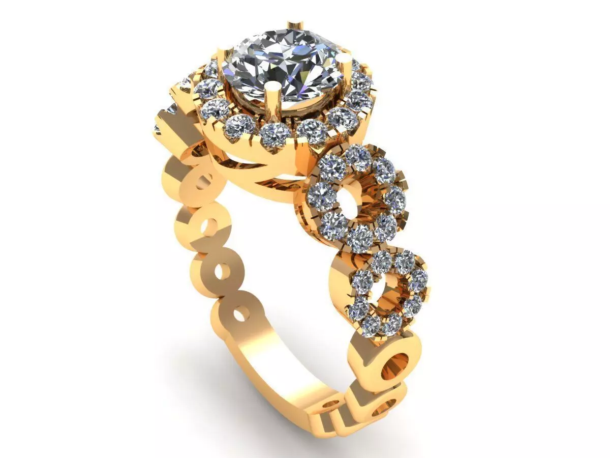 Halo Wedding Ring 290 3D print model