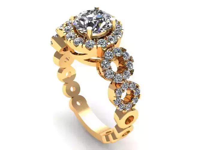 Halo Wedding Ring 290