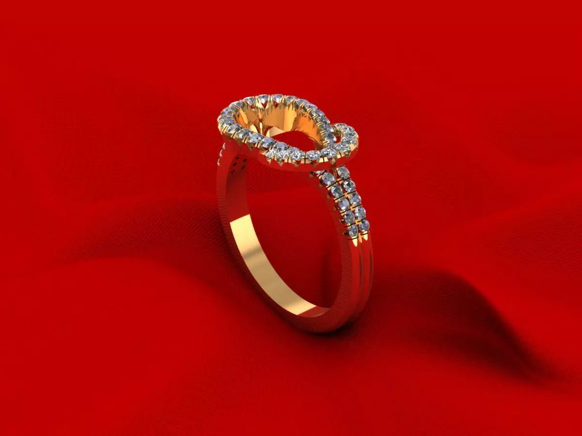 Solid Line Love Wedding Ring 288 3D print model