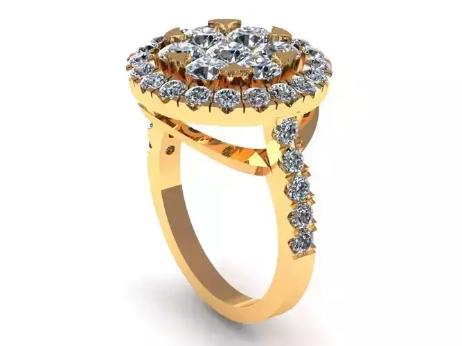 Halo Pav Set Wedding Ring 286