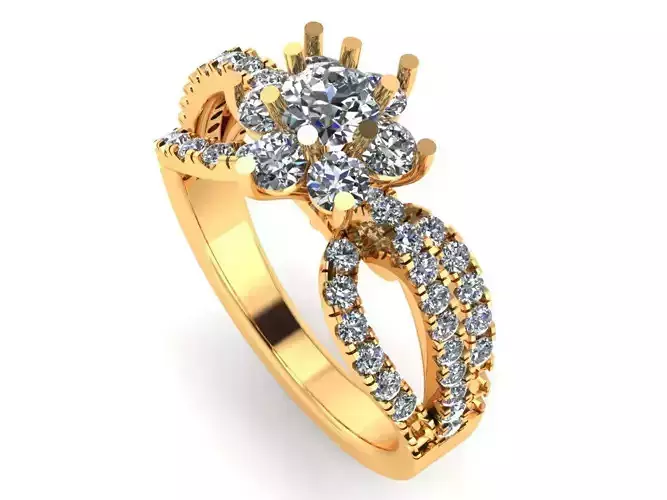 Great Pave Set Wedding Ring 305