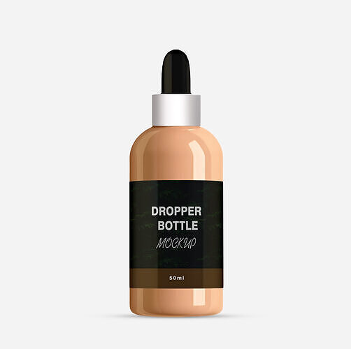 Dropper Bottle Mockup 3D model