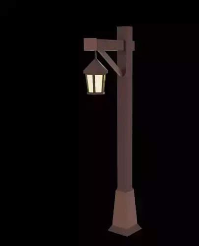 Street Lamp  Low Poly 