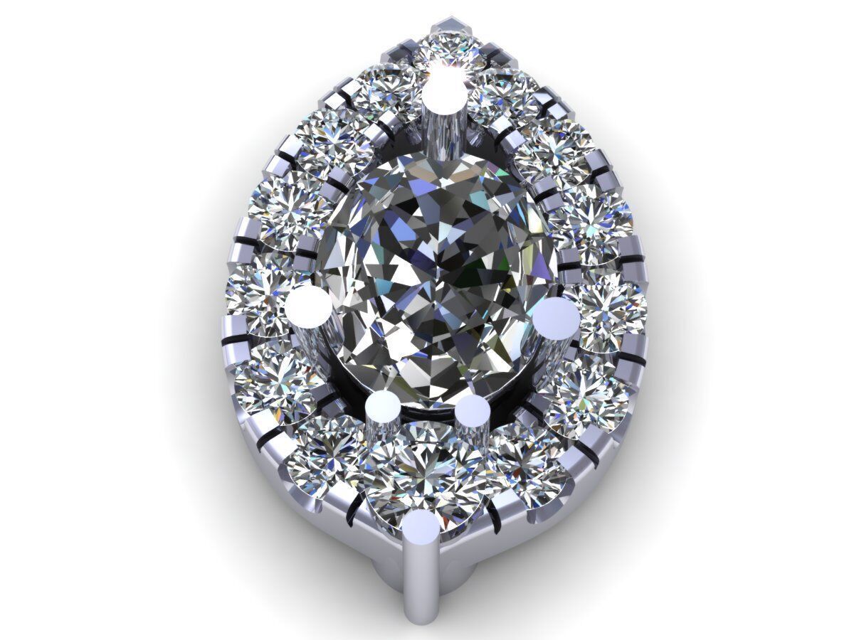 Pear Earring 413 3D print model_2