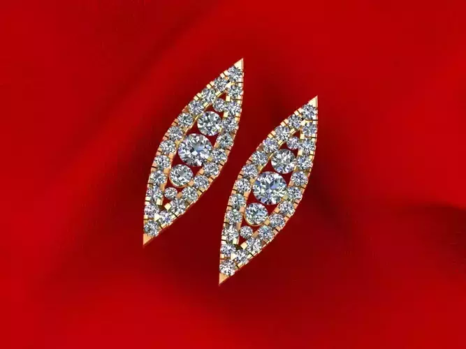 Marquee Loose Stone Earring 396 3D print model