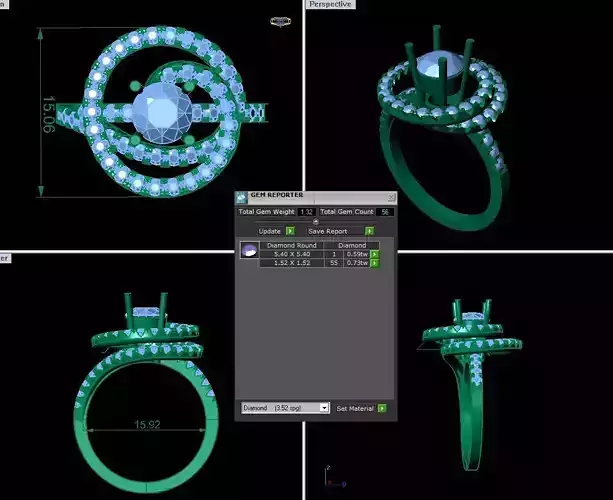 Love Rose Woman Wedding Ring 130