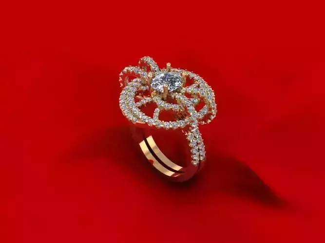 Creative Pav Set Wedding Ring 120