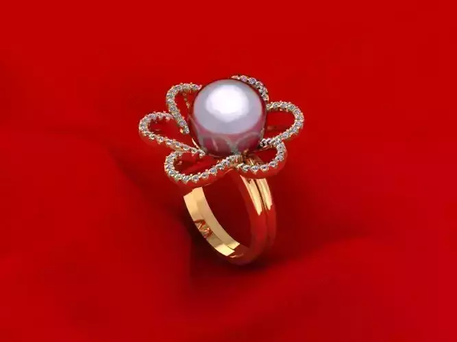 Woman Pear Wedding Ring 106