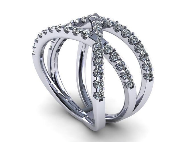 Pear and Solid Love Wedding Ring 227