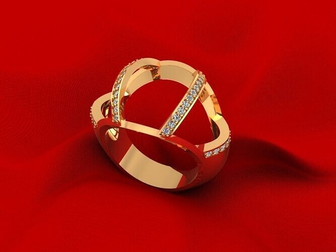 Fashion Wedding Ring 486 Free 3D print model