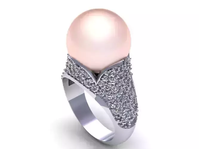 Solid Love Pear Wedding Ring 485