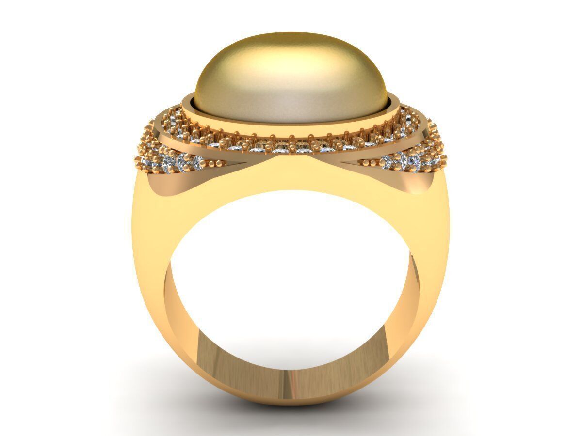 Pear Man Ring R477 3D print model_3