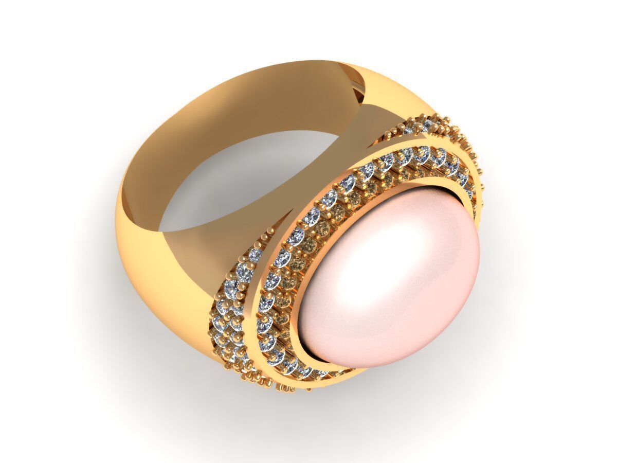 Pear Man Ring R477 3D print model_12