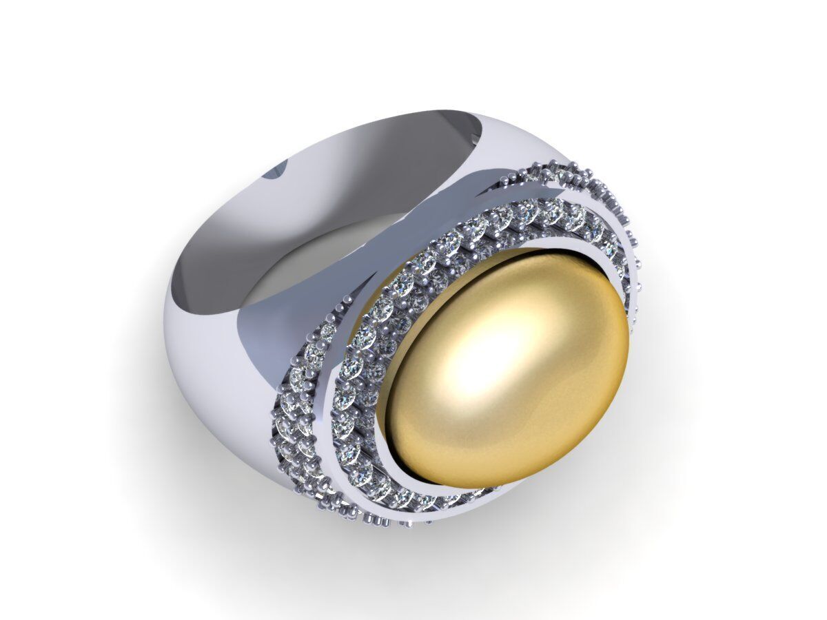 Pear Man Ring R477 3D print model_7