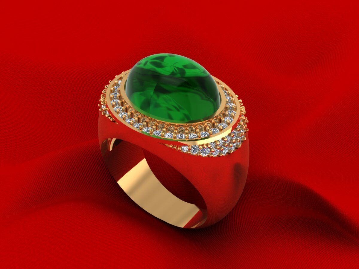 Pear Man Ring R477 3D print model_6