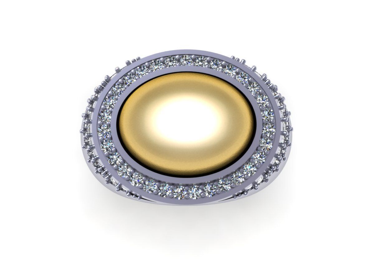 Pear Man Ring R477 3D print model_4