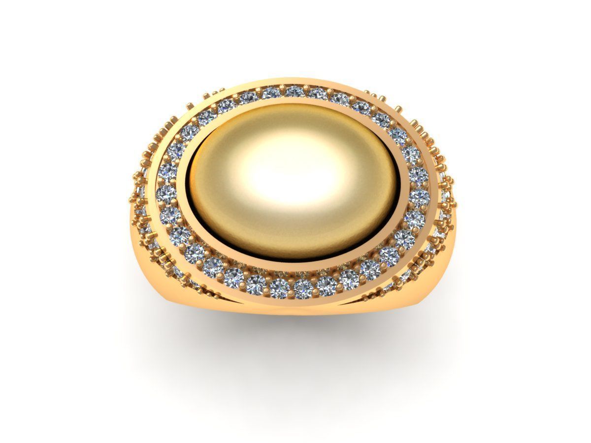 Pear Man Ring R477 3D print model_2