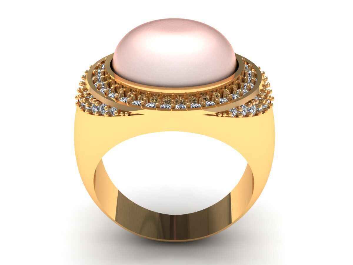 Pear Man Ring R477 3D print model_11