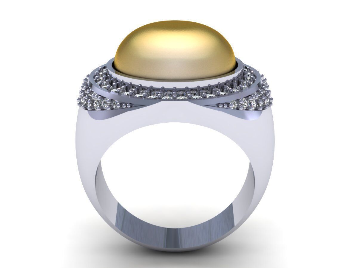 Pear Man Ring R477 3D print model_5