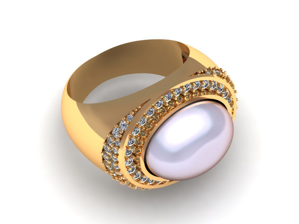 Pear Man Ring R477 3D print model_1